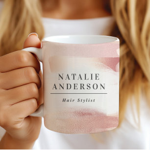 Rose Gold Blush Modern Feminine Small Business Coffee Mug