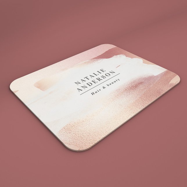 Rose Gold Blush Modern Feminine Small Business Mouse Mat (Creator Uploaded)