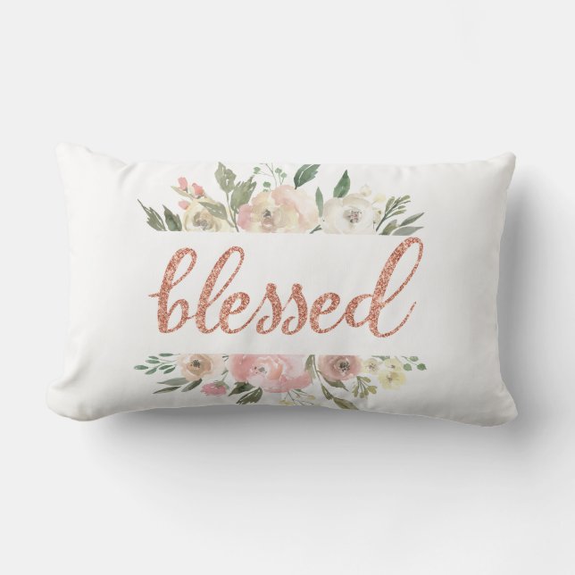 Rose Gold & Blush Nursery Pillow (Front)