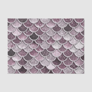 Rose Gold Blush Ombre Glitter Mermaid Scales Tissue Paper