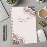 Rose Gold Blush Pink Glitter Agate Geode Planner<br><div class="desc">Enhance your professional planning with this rose gold blush pink glitter agate geode personalised business planner. Perfect for women who appreciate elegant and luxurious designs, this planner combines the natural beauty of agate geodes with practical functionality. The sparkling rose gold and blush pink glitter accents add a touch of glamour...</div>