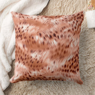 Rose Gold Blush Pink Leopard Cushion