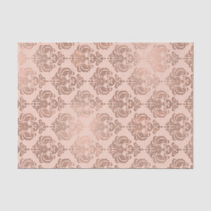 Rose Gold Blush Pink Modern Glam Damask Tissue Paper