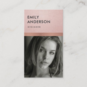 ROSE GOLD BLUSH PINK PEACH PERSONAL PHOTO INSERT