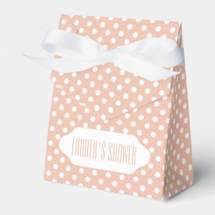 Rose gold/blush pink polka dots custom favour box
