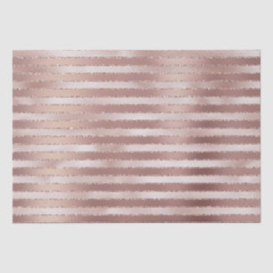 Rose Gold Blush Pink Stripes Glitz Bridal Shower Tissue Paper