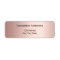 Rose gold blush return address label