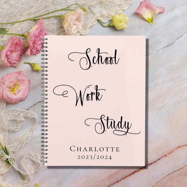 Rose gold  blush school work study typography 2025 planner (Creator Uploaded)