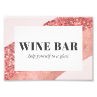 Rose Gold, Blush & Sequin Wine Bar