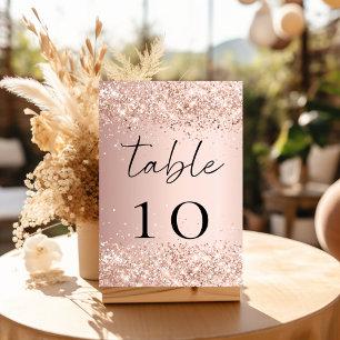 Rose gold blush  table number