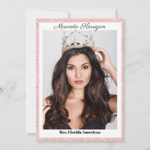Rose Gold Border Pageant Autograph Card