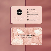 Rose Gold Botanical Leaves Florist Logo