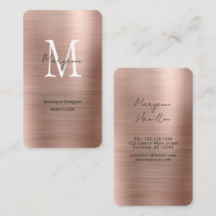 Rose Gold Boutique Modern Business Card