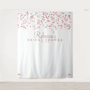 Rose Gold Bridal Shower Backdrop, Photo Booth Prop Tapestry