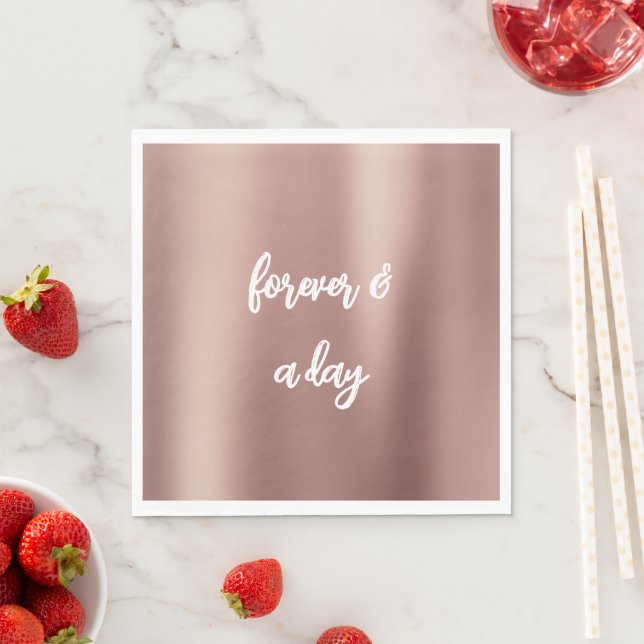 Rose Gold Bridal Shower Napkin (Insitu)