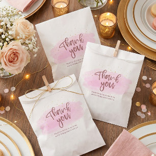 Rose Gold Bridal Shower Thank You Favour Bags