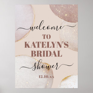 Rose Gold Bridal Shower Welcome Sign