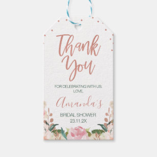 Rose Gold Brunch Bubbly Bridal Shower Gift Tags