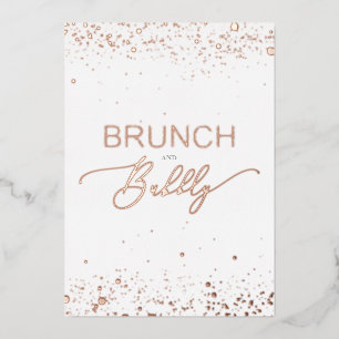 Rose Gold Brunch & Bubbly Quote Bridal Shower