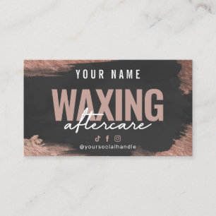 Rose Gold Brush Waxing Aftercare Card
