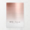 Rose Gold Brushed Metal Monogram Script Brochure