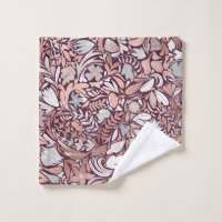 Rose Gold Burgundy Floral Illustration Pattern