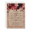 Rose Gold & Burgundy Floral Wedding Invitations