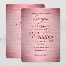Rose Gold Burgundy Ombre Pink Wedding