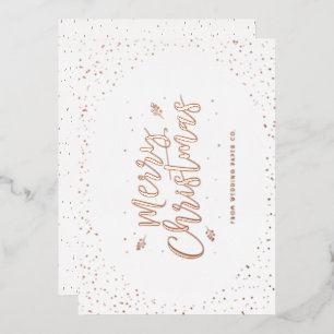 Rose Gold Business Christmas Foil Holiday Card