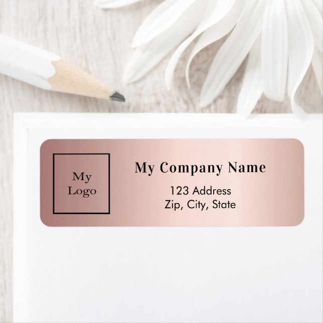 Rose gold business logo return address (Insitu)