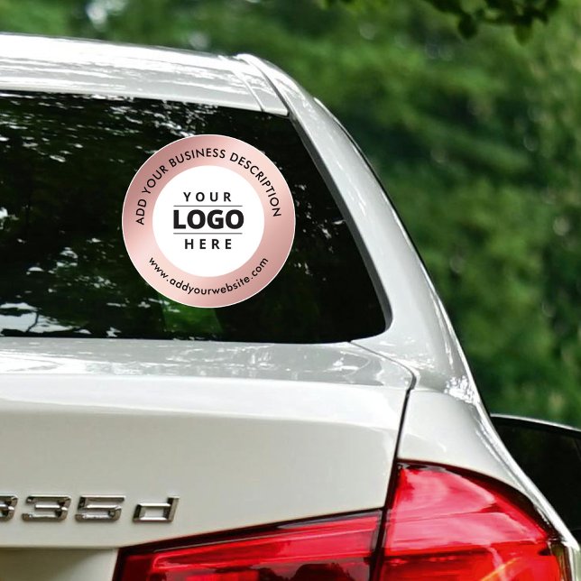 Rose Gold Business Logo Website Car Window Decal (Creator Uploaded)