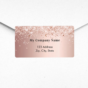 Rose gold business return address
