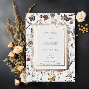 Rose Gold Butterfly Garden Wedding