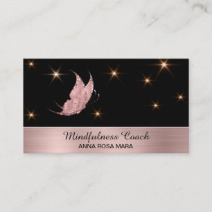 *~* Rose Gold Butterfly Mystical Stars Magical  Bu Business Card
