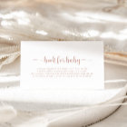 Rose Gold Calligraphy Baby Shower Book Request  