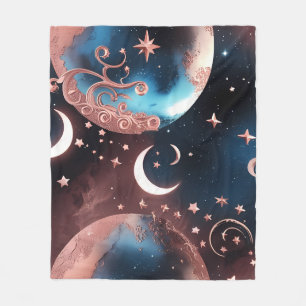 Rose Gold Celestial Moon Blanket – Luxury Seamless