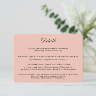 Rose Gold Celestial Wedding Enclosure Card