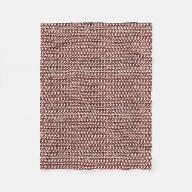 Rose Gold Chainmail Pink Metal Armour Metallic Fleece Blanket (Front)