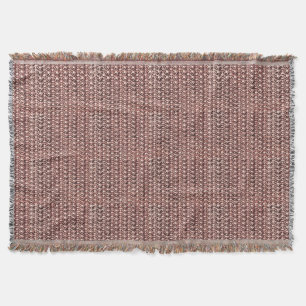 Rose Gold Chainmail Pink Metal Armour Metallic Loo Throw Blanket
