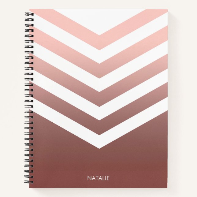 Rose Gold Chevrons Notebook (Front)
