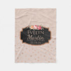 Rose Gold Chevrons Polka Dots | Monogrammed Floral