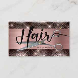 Rose Gold Chic Hairstylist Business Card