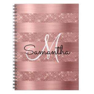 Rose Gold Chic Monogram Notebook