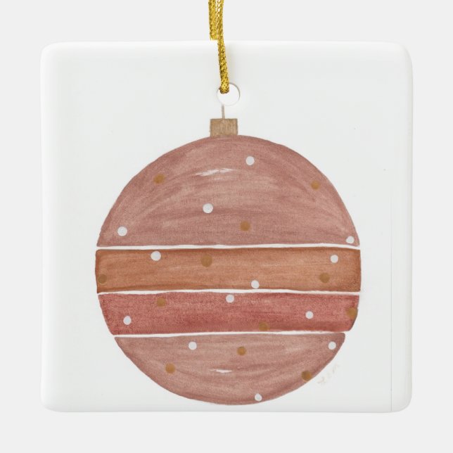 Rose Gold Christmas Ornament (Front)