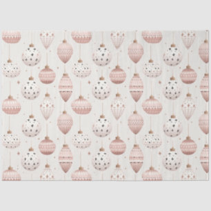 Rose Gold Christmas Ornaments and Stars Christmas Tissue Paper