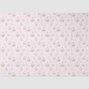 Rose Gold Christmas Ornaments Pattern Christmas Tissue Paper