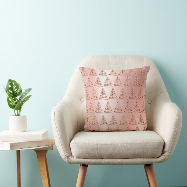 Rose gold christmas tree cushion (Chair)