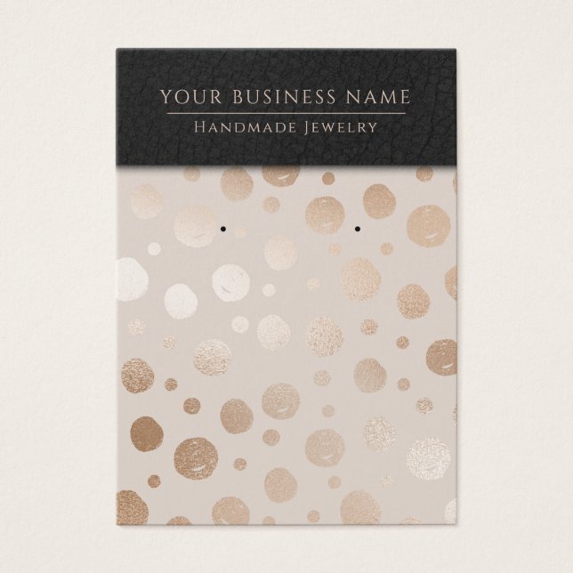 Rose Gold Circles Earring Display Cards (Front)