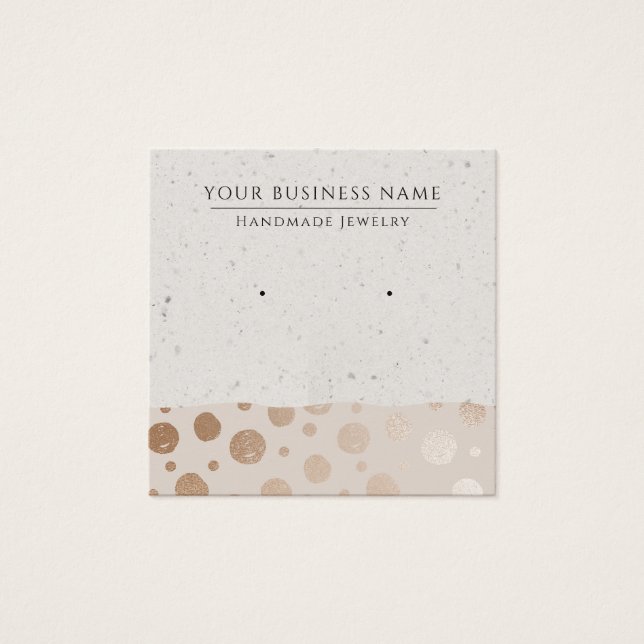 Rose Gold Circles Modern Earring Display Cards (Front)