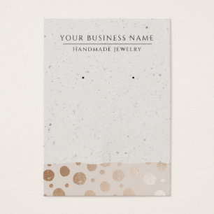 Rose Gold Circles Modern Earring Display Cards